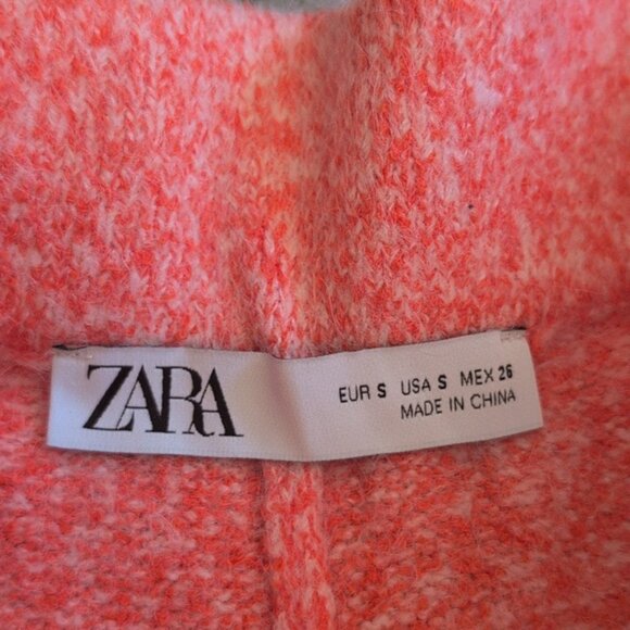 Zara coral knit wide leg trousers - Picture 2 of 7